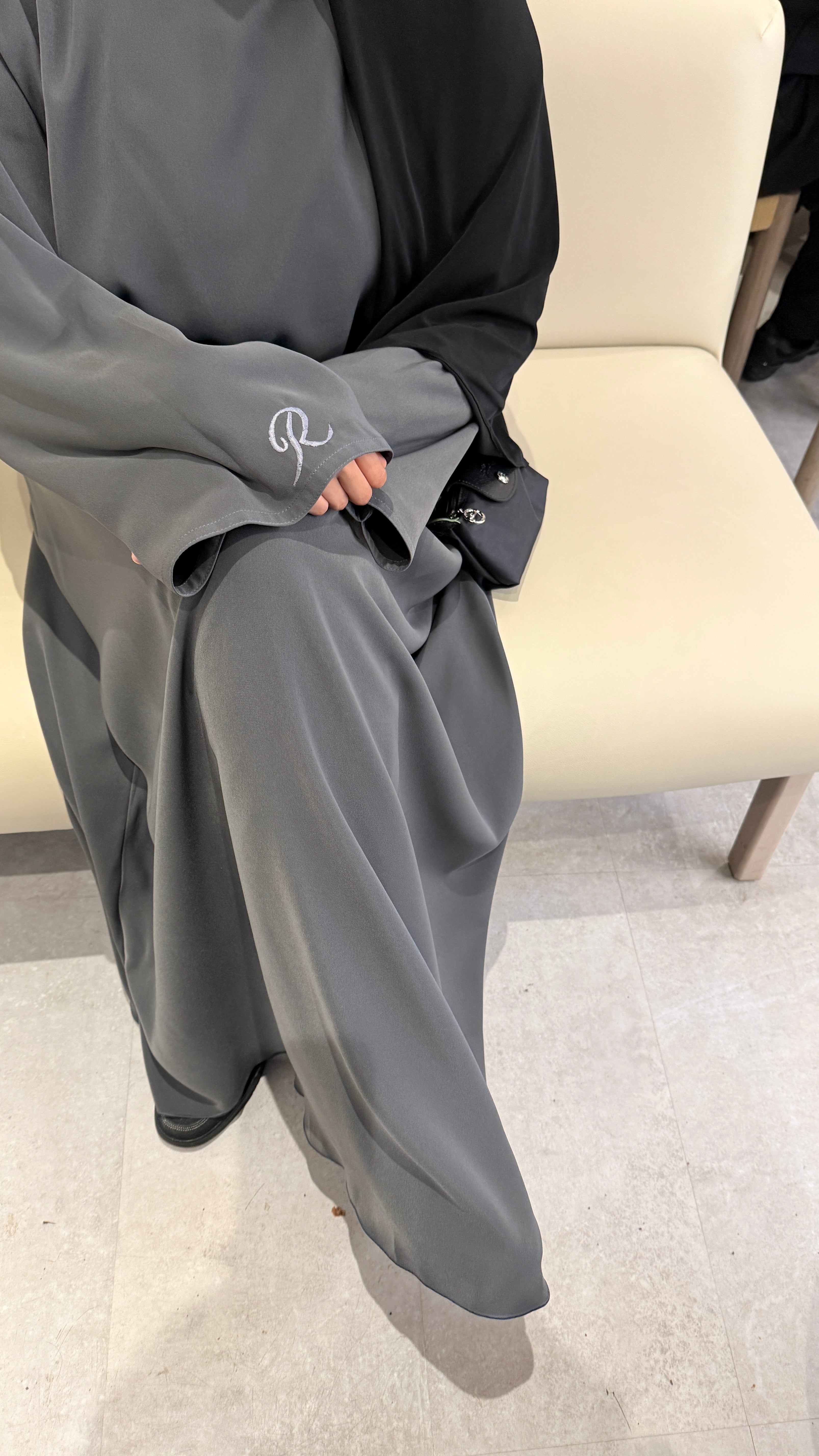 Grey essentials abaya