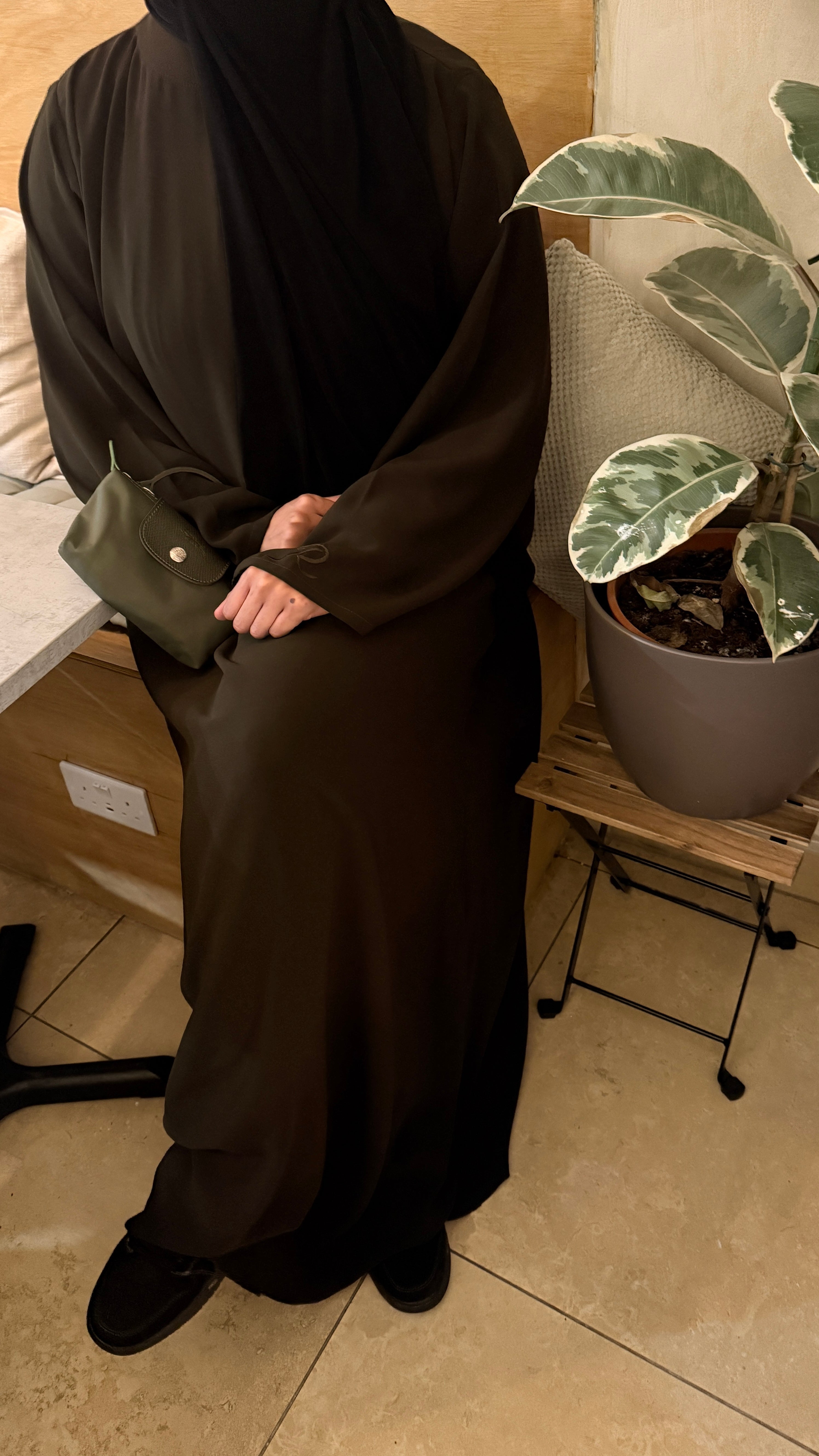 Khaki essentials abaya
